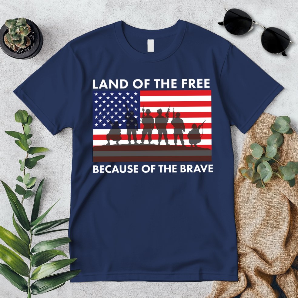 Land Of The Free Because Of The Brave Premium T-Shirt