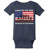 Land Of The Free Because Of The Brave Baby Bodysuit