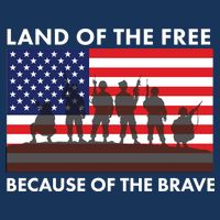 Land Of The Free Because Of The Brave Baby Bodysuit