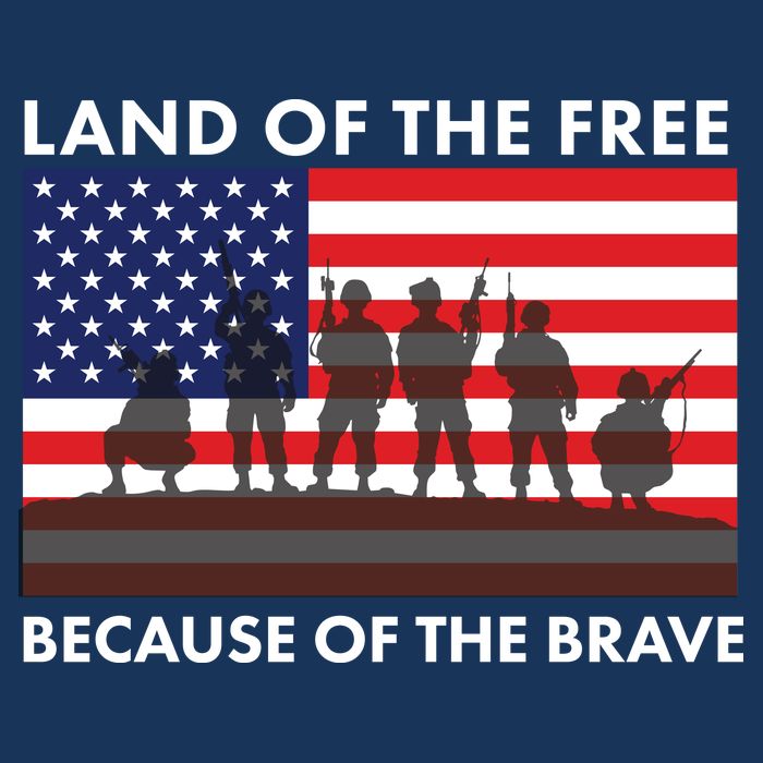Land Of The Free Because Of The Brave Baby Bodysuit