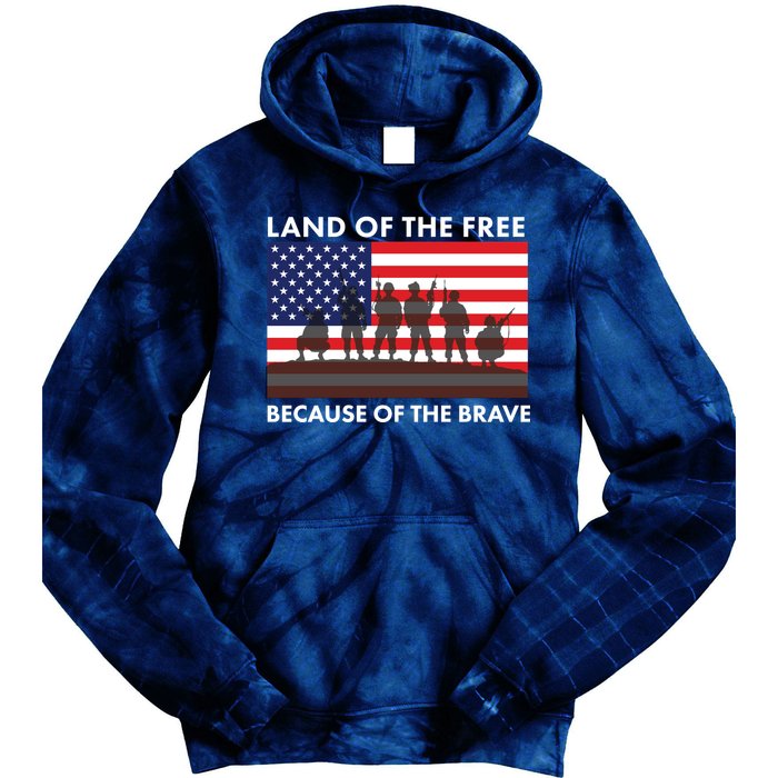 Land Of The Free Because Of The Brave Tie Dye Hoodie