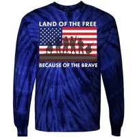 Land Of The Free Because Of The Brave Tie-Dye Long Sleeve Shirt