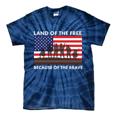 Land Of The Free Because Of The Brave Tie-Dye T-Shirt