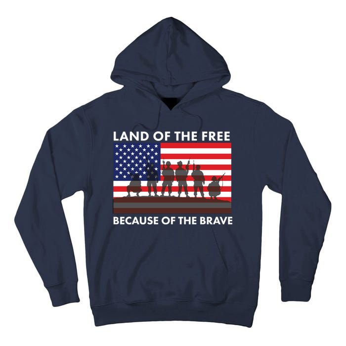 Land Of The Free Because Of The Brave Tall Hoodie