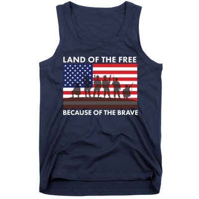 Land Of The Free Because Of The Brave Tank Top