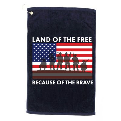 Land Of The Free Because Of The Brave Platinum Collection Golf Towel