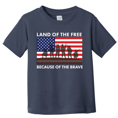 Land Of The Free Because Of The Brave Toddler T-Shirt