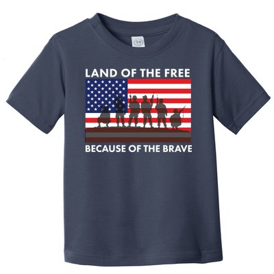 Land Of The Free Because Of The Brave Toddler T-Shirt