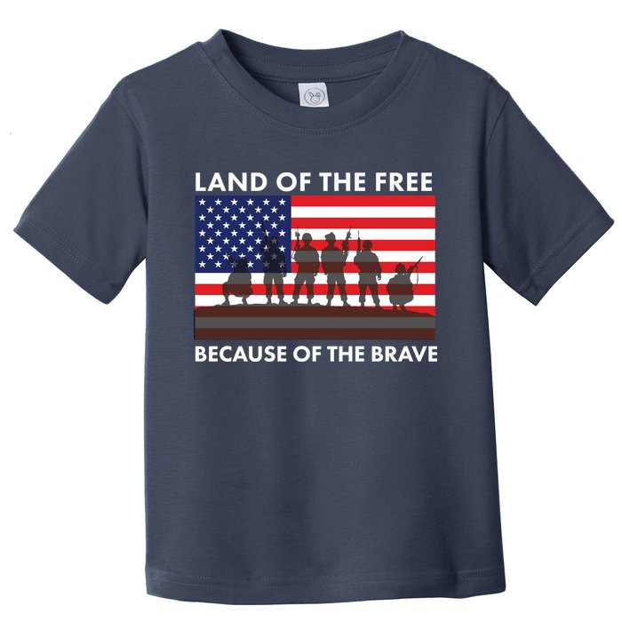 Land Of The Free Because Of The Brave Toddler T-Shirt
