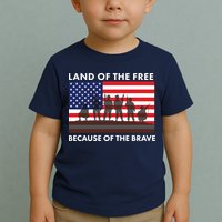 Land Of The Free Because Of The Brave Toddler T-Shirt