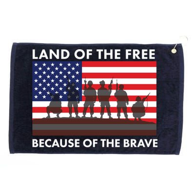 Land Of The Free Because Of The Brave Grommeted Golf Towel