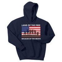 Land Of The Free Because Of The Brave Kids Hoodie