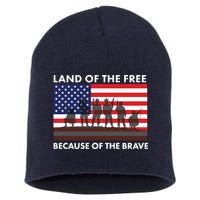 Land Of The Free Because Of The Brave Short Acrylic Beanie