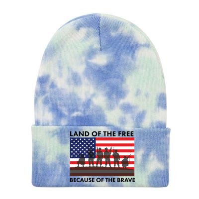 Land Of The Free Because Of The Brave Tie Dye 12in Knit Beanie