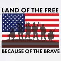 Land Of The Free Because Of The Brave Garment-Dyed Sweatshirt