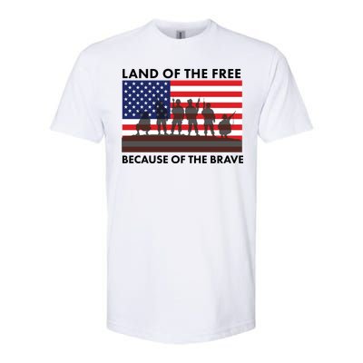 Land Of The Free Because Of The Brave Softstyle CVC T-Shirt