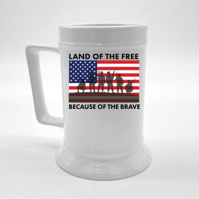 Land Of The Free Because Of The Brave Beer Stein