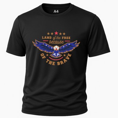 Land Of The Free Because Of The Brave Eagle Performance Shirt