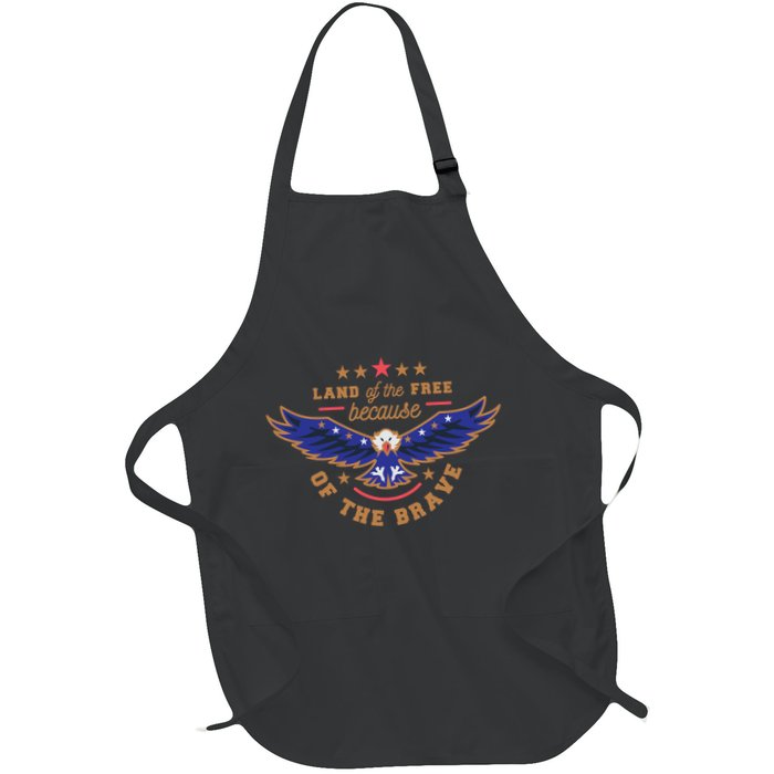Land Of The Free Because Of The Brave Eagle Apron
