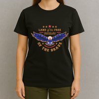 Land Of The Free Because Of The Brave Eagle T-Shirt