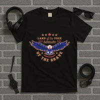 Land Of The Free Because Of The Brave Eagle T-Shirt