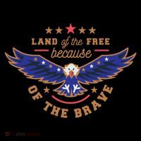 Land Of The Free Because Of The Brave Eagle T-Shirt