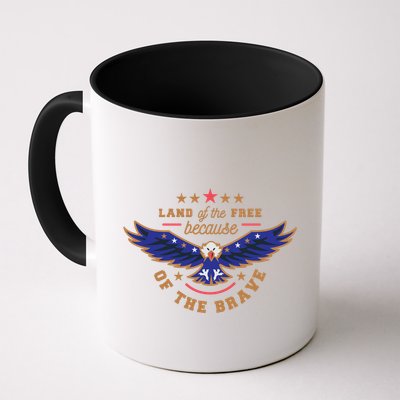 Land Of The Free Because Of The Brave Eagle Mug