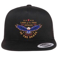 Land Of The Free Because Of The Brave Eagle Flatbill Hat