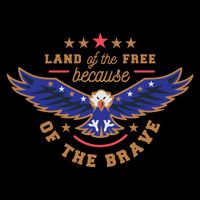 Land Of The Free Because Of The Brave Eagle Flatbill Hat