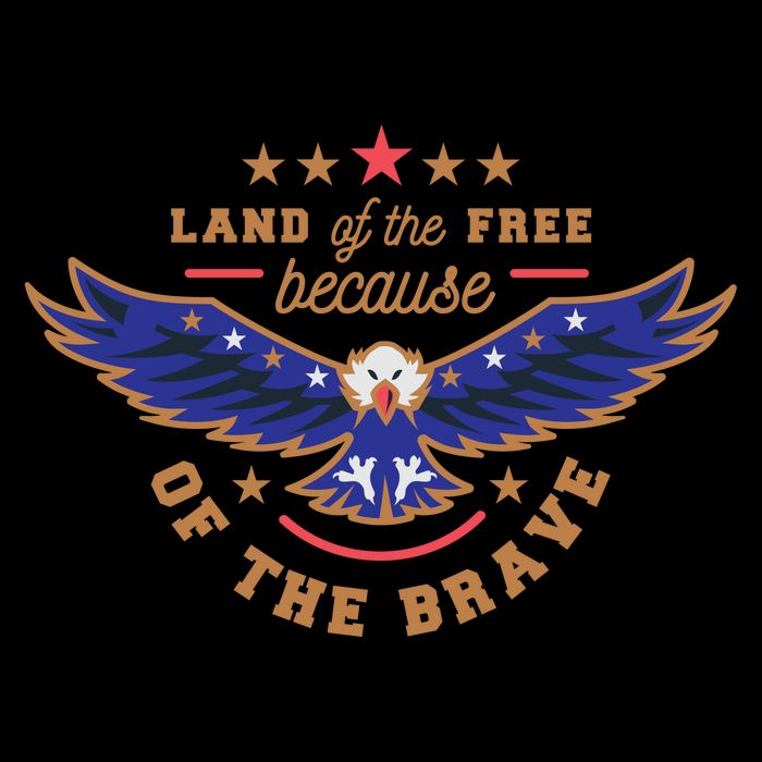 Land Of The Free Because Of The Brave Eagle Flatbill Hat