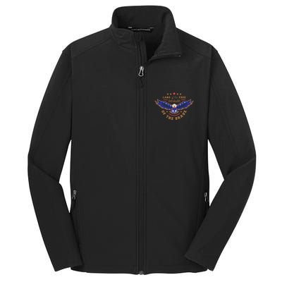 Land Of The Free Because Of The Brave Eagle Core Soft Shell Jacket