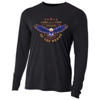 Land Of The Free Because Of The Brave Eagle Cooling Performance Long Sleeve Crew