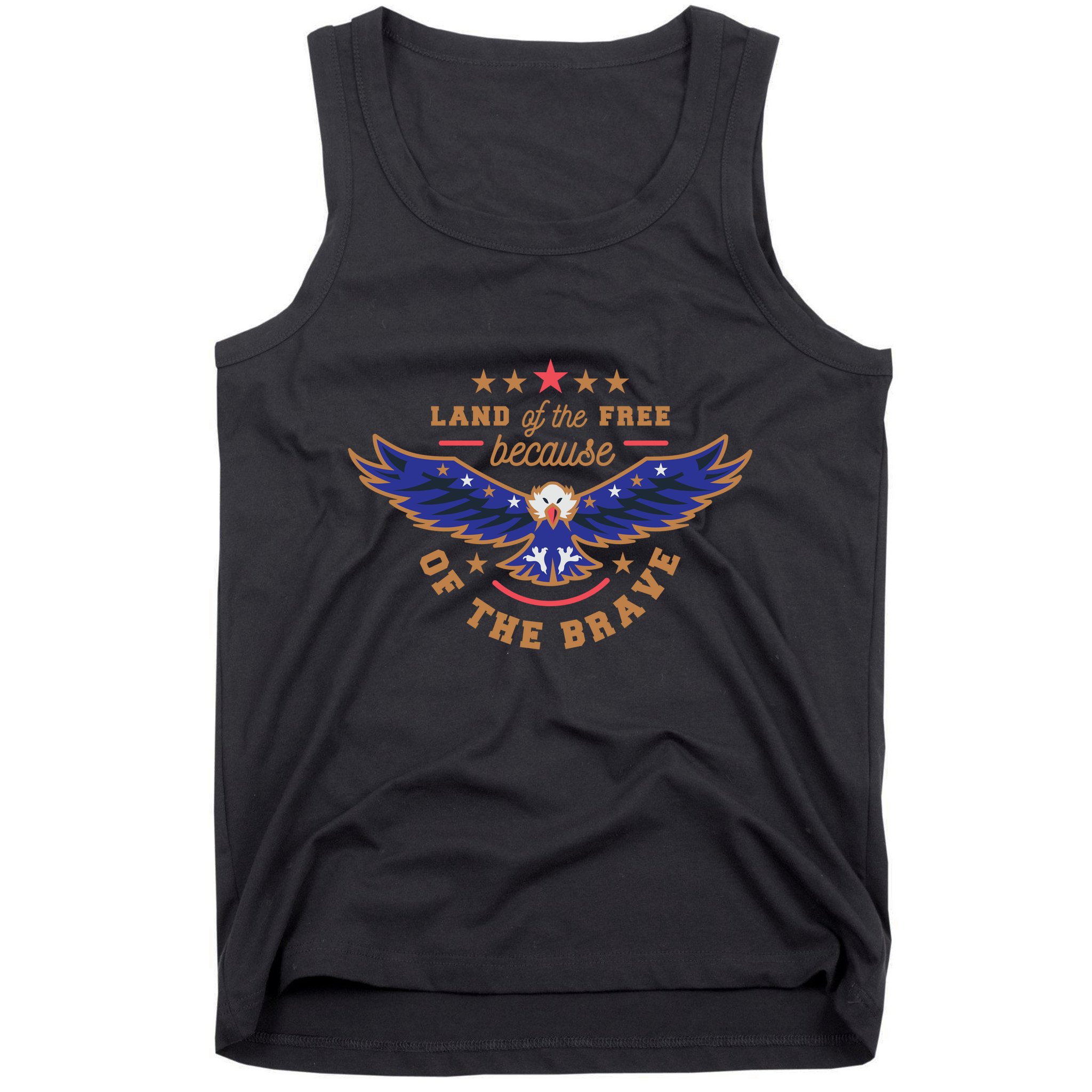 Land Of The Free Because Of The Brave Eagle Tank Top
