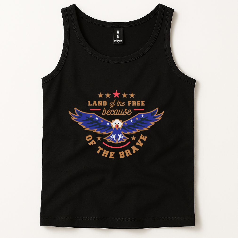 Land Of The Free Because Of The Brave Eagle Tank Top
