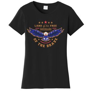 Land Of The Free Because Of The Brave Eagle Women's T-Shirt