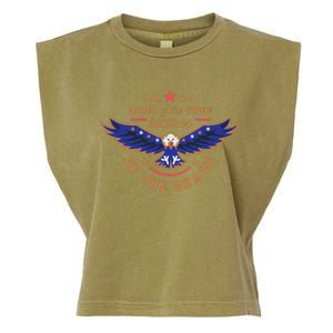 Land Of The Free Because Of The Brave Eagle Garment-Dyed Women's Muscle Tee