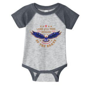 Land Of The Free Because Of The Brave Eagle Infant Baby Jersey Bodysuit