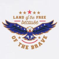 Land Of The Free Because Of The Brave Eagle Garment-Dyed Sweatshirt