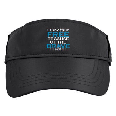 Land Of The Free Because Of The Brave USA Adult Drive Performance Visor