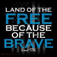 Land Of The Free Because Of The Brave USA Women's V-Neck T-Shirt
