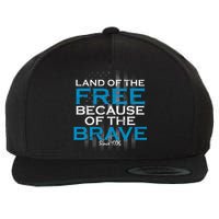 Land Of The Free Because Of The Brave USA Wool Snapback Cap