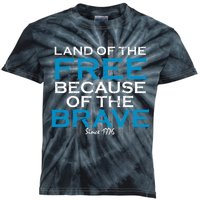 Land Of The Free Because Of The Brave USA Kids Tie-Dye T-Shirt