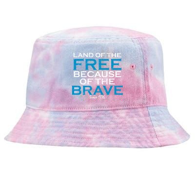 Land Of The Free Because Of The Brave USA Tie-Dyed Bucket Hat