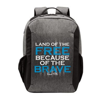 Land Of The Free Because Of The Brave USA Vector Backpack