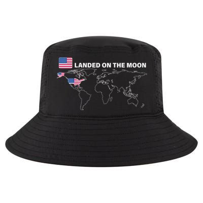 Landed On The Moon USA Map Cool Comfort Performance Bucket Hat