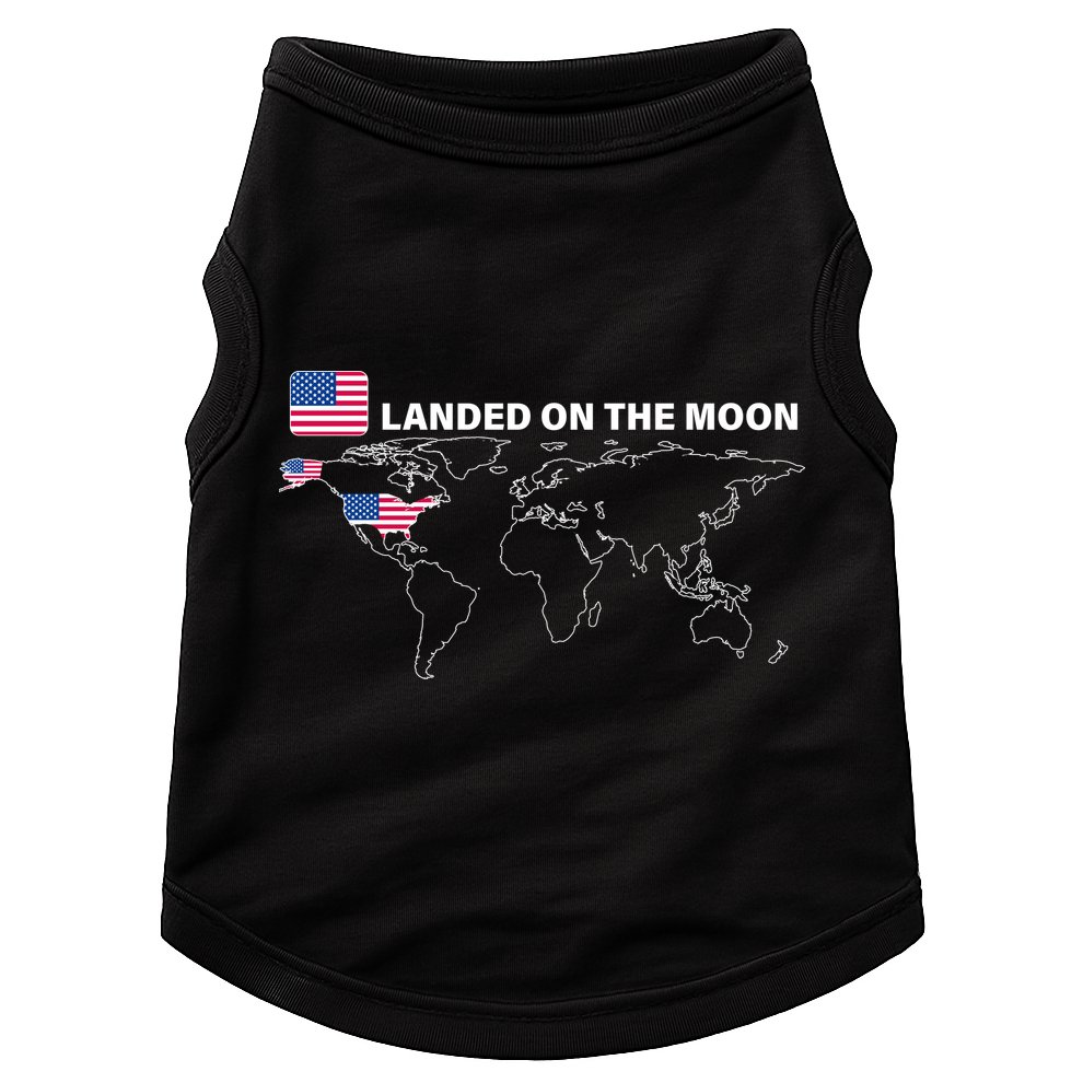 Landed On The Moon USA Map Doggie Tank