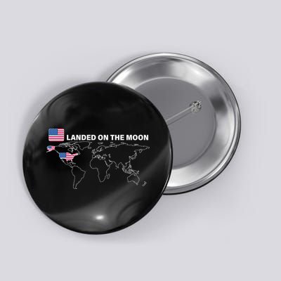 Landed On The Moon USA Map Button