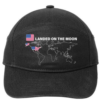 Landed On The Moon USA Map 7-Panel Snapback Hat