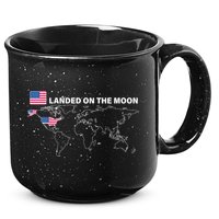 Landed On The Moon USA Map 15oz Campfire Ceramic Mug