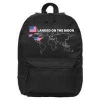 Landed On The Moon USA Map 16 in Basic Backpack
